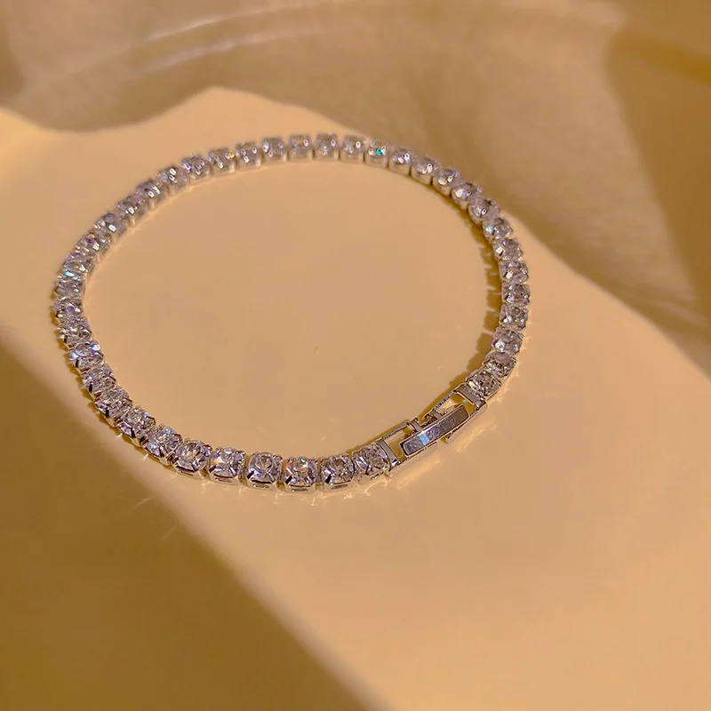 Hot sale Gold/Rose Gold/Silver Color Bracelet Luxury Round White Zirconia Diamond Bracelets For Women Wholesale Wedding Jewelry
Hot sale Gold/Rose Gold/Silver Color Bracelet Luxury Round White Zirconia Diamond Bracelets For Women Wholesale Wedding Jewelry
