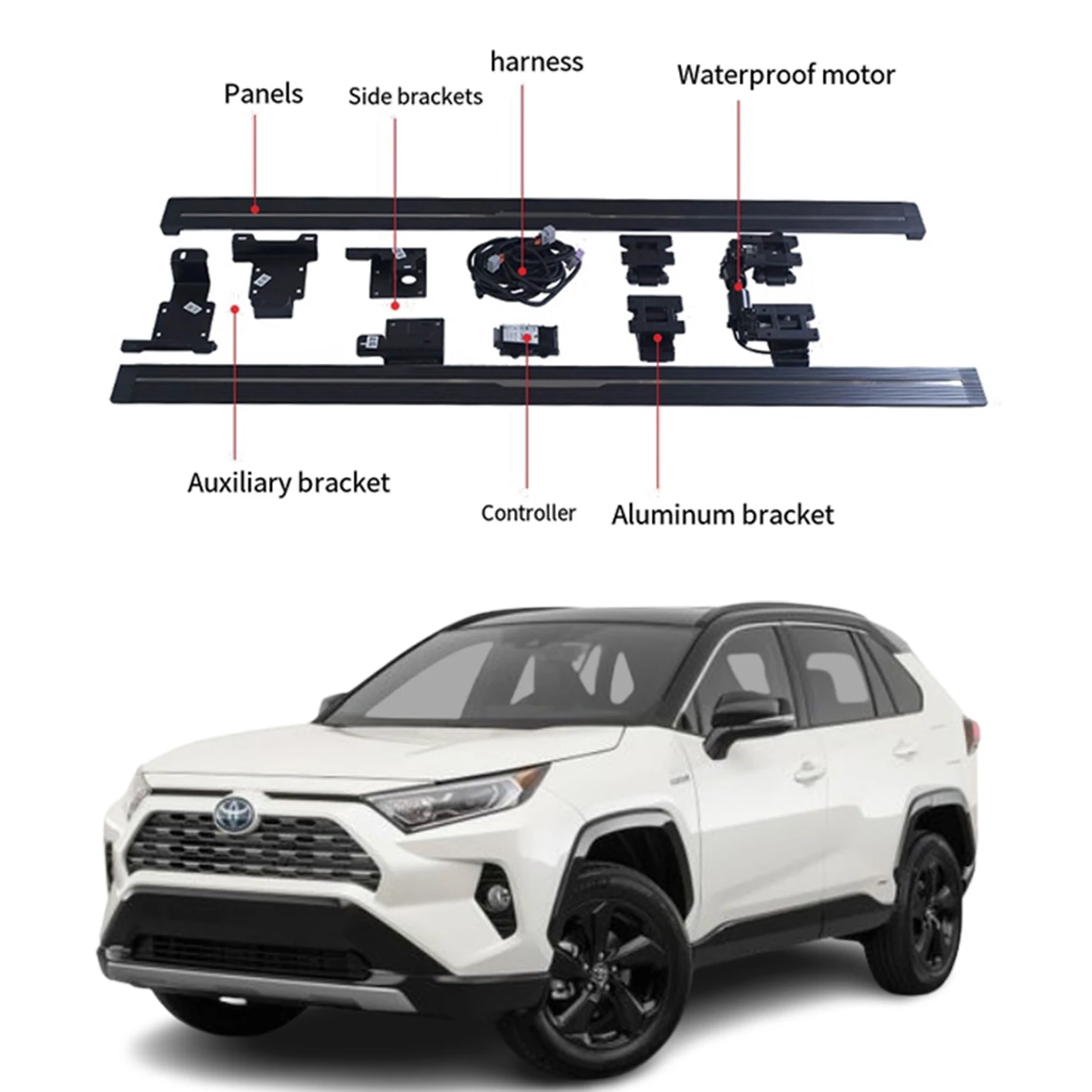 For Newest Model Electric Side Steps Automatic Foot Step Running Board Aluminum for 20-23 Toyota RAV4
For Newest Model Electric Side Steps Automatic Foot Step Running Board Aluminum for 20-23 Toyota RAV4