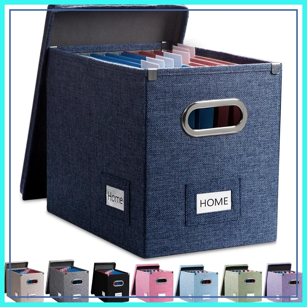 Collapsible Decorative Linen Filing Storage Box, Letter Size, Navy Blue (14x9.3x10.8 inch)
Collapsible Decorative Linen Filing Storage Box, Letter Size, Navy Blue (14x9.3x10.8 inch)