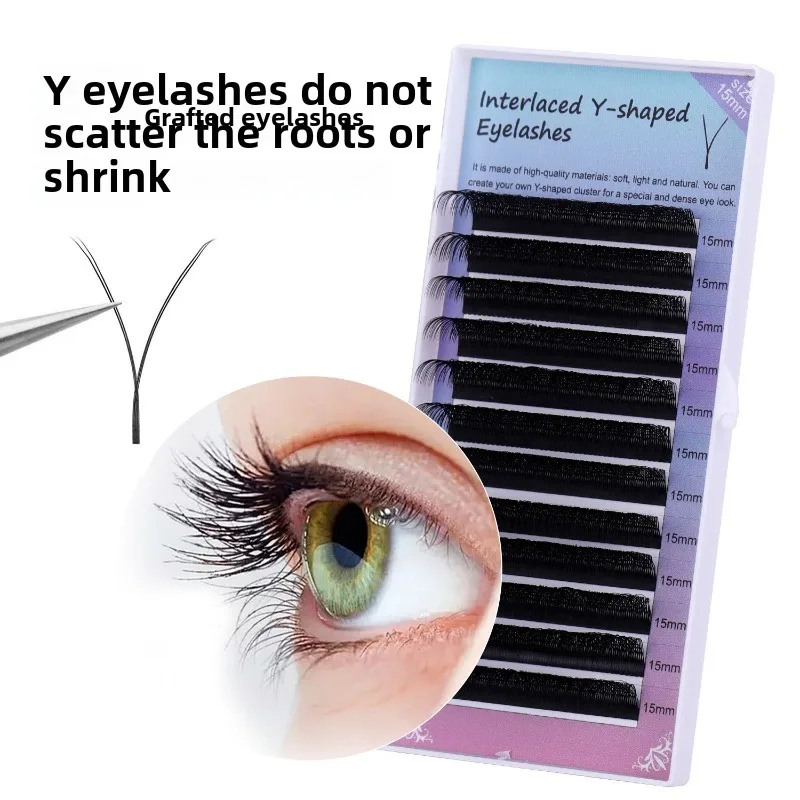 Y-shaped D-curve Grafting Eyelashes Without Loose Roots Mesh Weaving Planting Eyelashes Double Hair Tip
Y-shaped D-curve Grafting Eyelashes Without Loose Roots Mesh Weaving Planting Eyelashes Double Hair Tip