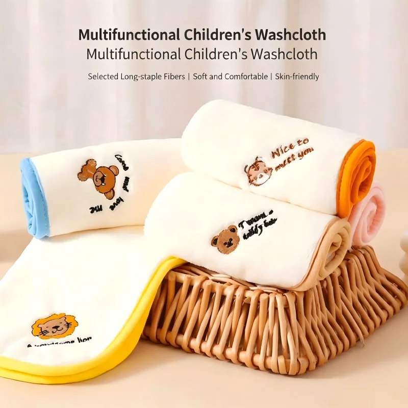 1/3/5Pcs Baby Cartoon Embroidered Drool Towel Soft Children's Baby Square Towel Children's Shower Face Wash Coral Fleece Towel
1/3/5Pcs Baby Cartoon Embroidered Drool Towel Soft Children's Baby Square Towel Children's Shower Face Wash Coral Fleece Towel