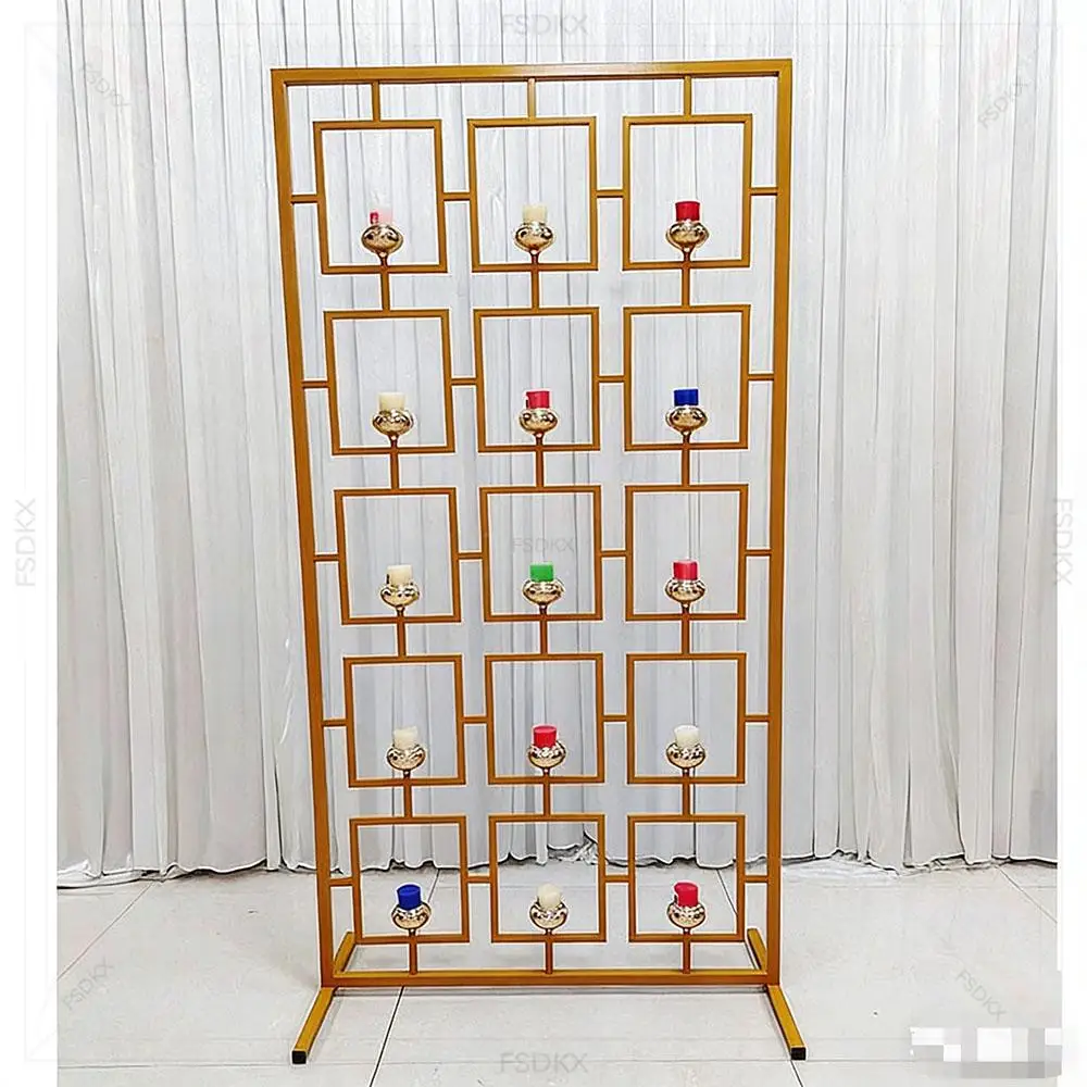 FSDKX Luxury Metal Candle Holder Backdrops Candle Wall Backdrop Stand Frame Shelf for Party Wedding Decoration
FSDKX Luxury Metal Candle Holder Backdrops Candle Wall Backdrop Stand Frame Shelf for Party Wedding Decoration