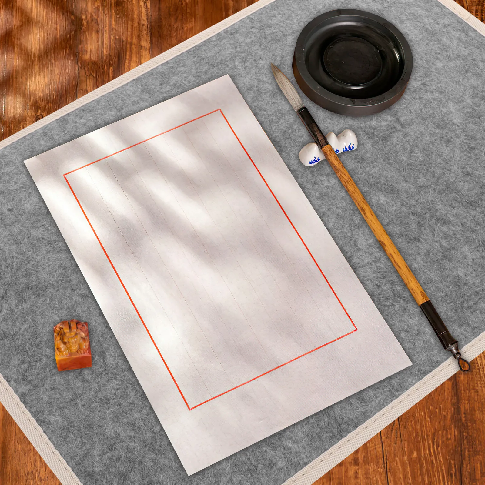 Thickened Calligraphy Felt Mat Comfortable Drawing Cushion Water Absorption Painting Desk Pad Suitable for Calligraphy Practice
Thickened Calligraphy Felt Mat Comfortable Drawing Cushion Water Absorption Painting Desk Pad Suitable for Calligraphy Practice