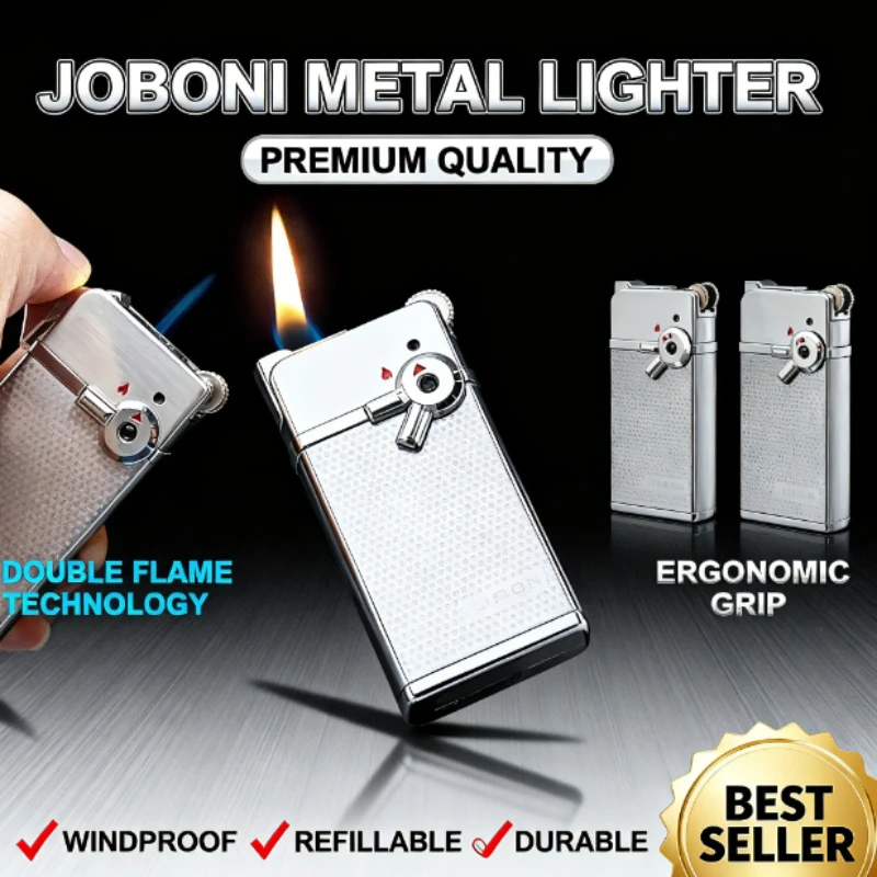 Ветрозащитная зажигалка с двойным пламенем — многоразовая, с синим пламенем, креативный дизайн с прямым поджигом, идеально подходит для сигар, активного отдыха и повседневного использования
Ветрозащитная зажигалка с двойным пламенем — многоразовая, с синим пламенем, креативный дизайн с прямым поджигом, идеально подходит для сигар, активного отдыха и повседневного использования