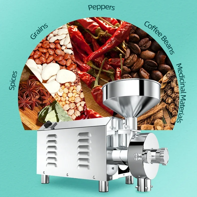 electric rice grinding machine high quality industrial grain grinder chilli powder make machine flour mill machinery
electric rice grinding machine high quality industrial grain grinder chilli powder make machine flour mill machinery
