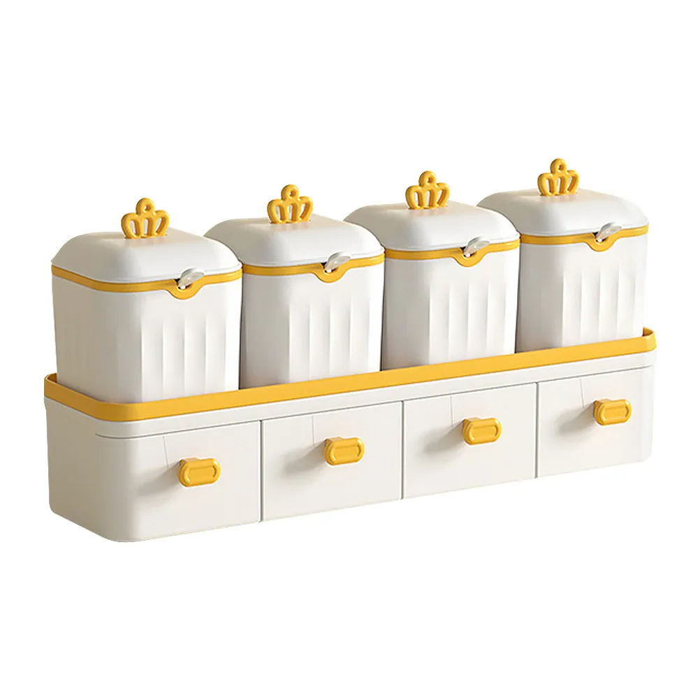 1Set Double Layer Seasoning Box Set Sturdy Plastic Kitchen Spice Holder Exquisite Craftsmanship Wide Mouth Storage Jars for Salt
1Set Double Layer Seasoning Box Set Sturdy Plastic Kitchen Spice Holder Exquisite Craftsmanship Wide Mouth Storage Jars for Salt