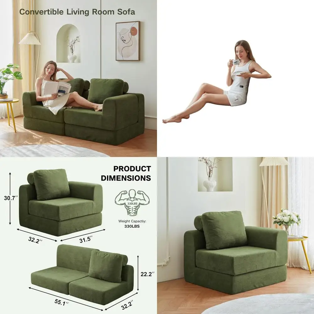 Memory Foam Multi-Functional Sleeper Chair with Back Support - Portable Couch for Living Room, Bedroom, and Small Spaces
Memory Foam Multi-Functional Sleeper Chair with Back Support - Portable Couch for Living Room, Bedroom, and Small Spaces