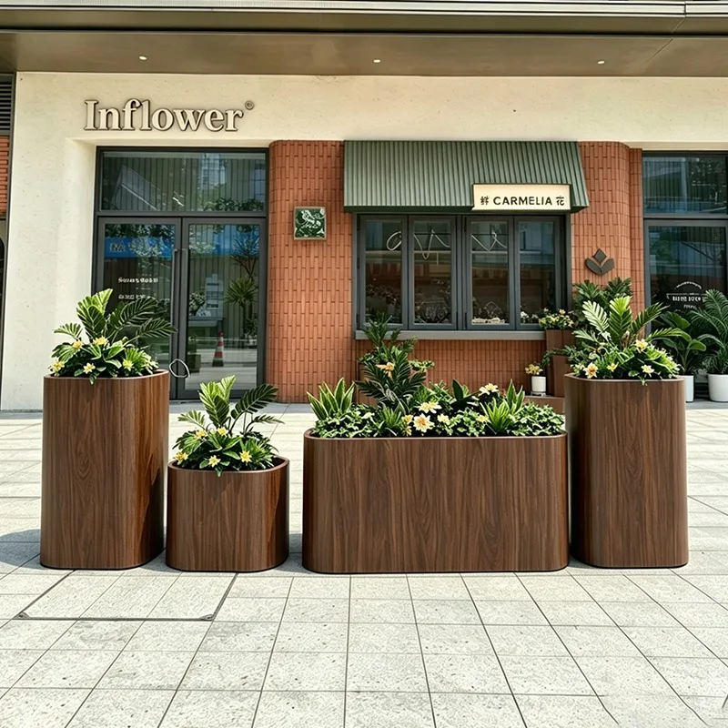 Outdoor wood grain color flower box combination store outer pendulum partition planting box catering shop anti-corrosion and ant
Outdoor wood grain color flower box combination store outer pendulum partition planting box catering shop anti-corrosion and ant