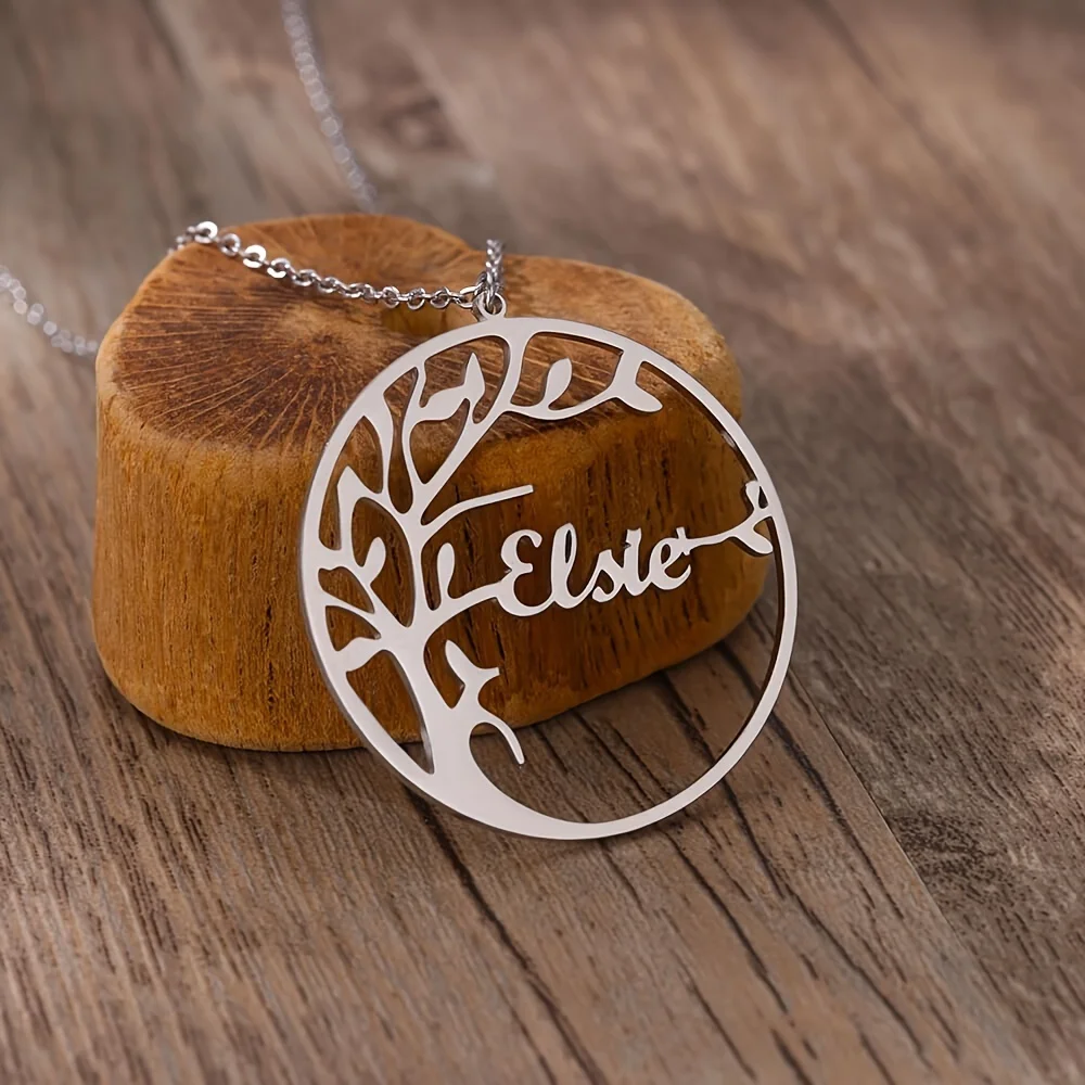 Custom Tree of Life Name Necklaces For Women Gold Color Stainless Steel Personalized Tree Name Necklace Birthday Jewelry Gift
Custom Tree of Life Name Necklaces For Women Gold Color Stainless Steel Personalized Tree Name Necklace Birthday Jewelry Gift