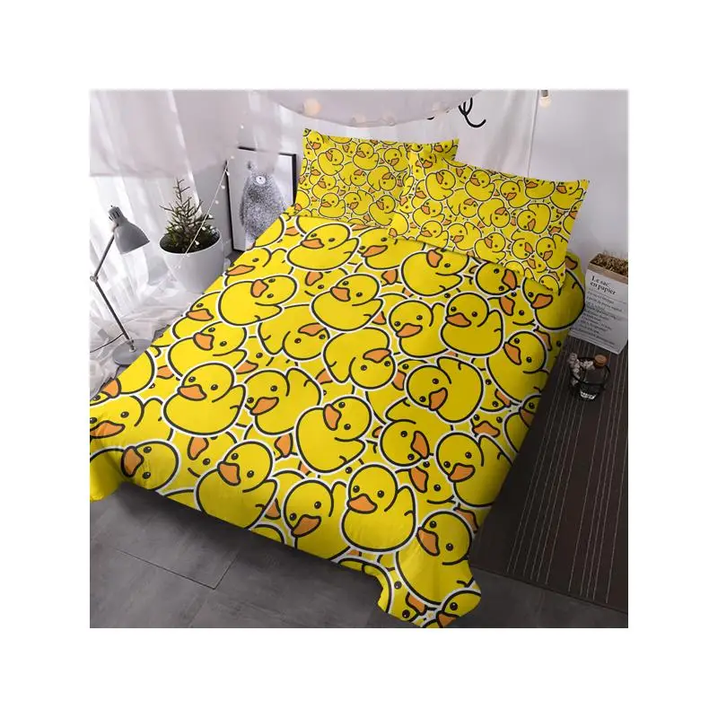 3pcs Yellow Duck Duvet Cover Set for Kids, Full Size Bedding with Down Comforter, Fun Design
3pcs Yellow Duck Duvet Cover Set for Kids, Full Size Bedding with Down Comforter, Fun Design
