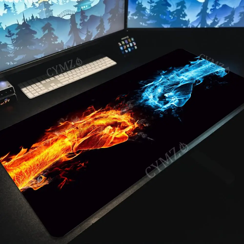 Fantasy Ice Wolf Fire Wolf Mouse Pad Desk Mat Gaming pad Non-Slip Stitched Edge desk accessories keyboard mouse mat mauspad
Fantasy Ice Wolf Fire Wolf Mouse Pad Desk Mat Gaming pad Non-Slip Stitched Edge desk accessories keyboard mouse mat mauspad