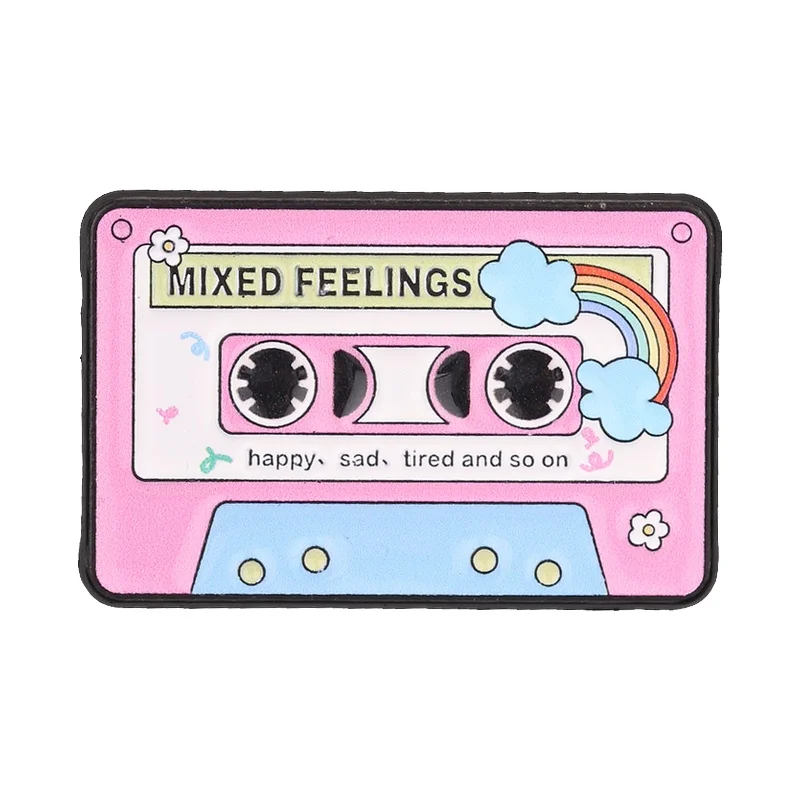 Mixed Feelings Happy Sad Tired Tape Enamel Pin Retro Pink Pastel Cassette Pin Clouds Rainbow and Mixed Emotions Brooch Bag Badge
Mixed Feelings Happy Sad Tired Tape Enamel Pin Retro Pink Pastel Cassette Pin Clouds Rainbow and Mixed Emotions Brooch Bag Badge