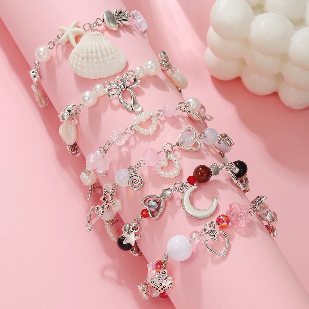 NADEEM Y2K Cute Heart Moon Star Guitar Bowknot Pendant Link Chain Bracelet for Women Fashion Envelope Cat Fish Charm Bracelets
NADEEM Y2K Cute Heart Moon Star Guitar Bowknot Pendant Link Chain Bracelet for Women Fashion Envelope Cat Fish Charm Bracelets