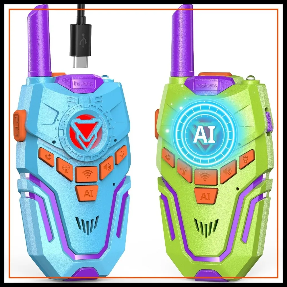 Rechargeable Walkie Talkies for Kids, AI Toy with Parental Controls, Long Range Flashlight, Interactive Chat, STEM Gift for Ages 3-12 Outdoor Play Camping
Rechargeable Walkie Talkies for Kids, AI Toy with Parental Controls, Long Range Flashlight, Interactive Chat, STEM Gift for Ages 3-12 Outdoor Play Camping