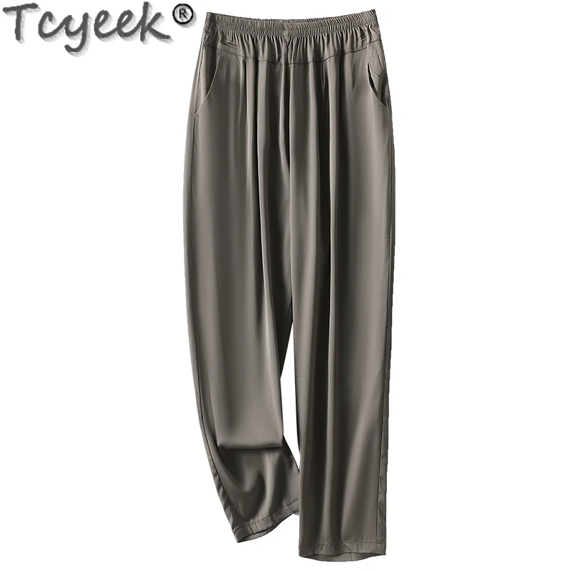 Tcyeek 92% Mulberry Silk Thin Pants for Women Spring Summer Harem Pants Women Clothes Fashion Long Woman Trousers Streetwear
Tcyeek 92% Mulberry Silk Thin Pants for Women Spring Summer Harem Pants Women Clothes Fashion Long Woman Trousers Streetwear