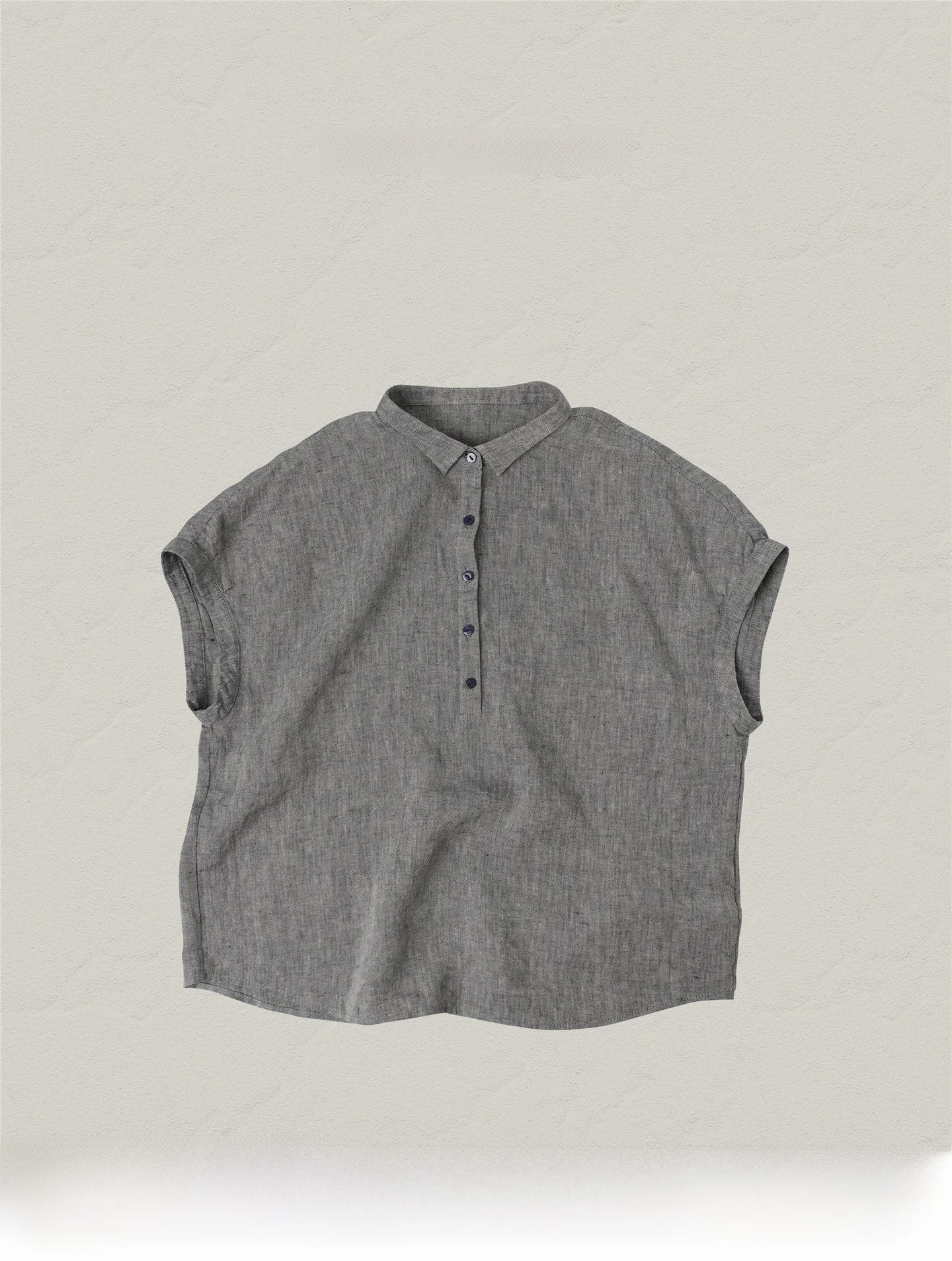 Pure Linen Casual Shirt Women's Turn-down Collar Fly-sleeve Grey Simple 2026 Summer New Style Fashion Casual Wind Resistant
Pure Linen Casual Shirt Women's Turn-down Collar Fly-sleeve Grey Simple 2026 Summer New Style Fashion Casual Wind Resistant