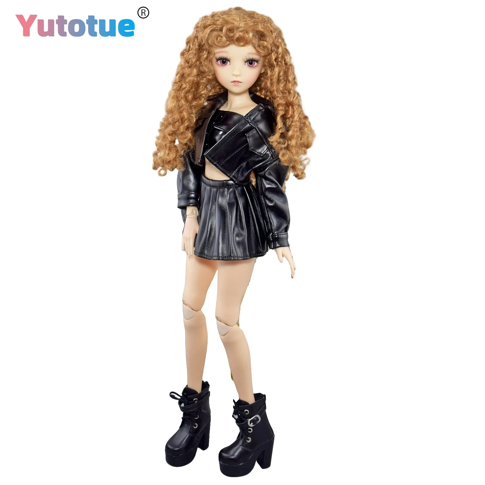 YUTOTUE 24-дюймовая модная кукла, игрушка, женские суставы, тело со съемной одеждой из искусственной кожи, туфли, коричневые вьющиеся парики
YUTOTUE 24-дюймовая модная кукла, игрушка, женские суставы, тело со съемной одеждой из искусственной кожи, туфли, коричневые вьющиеся парики