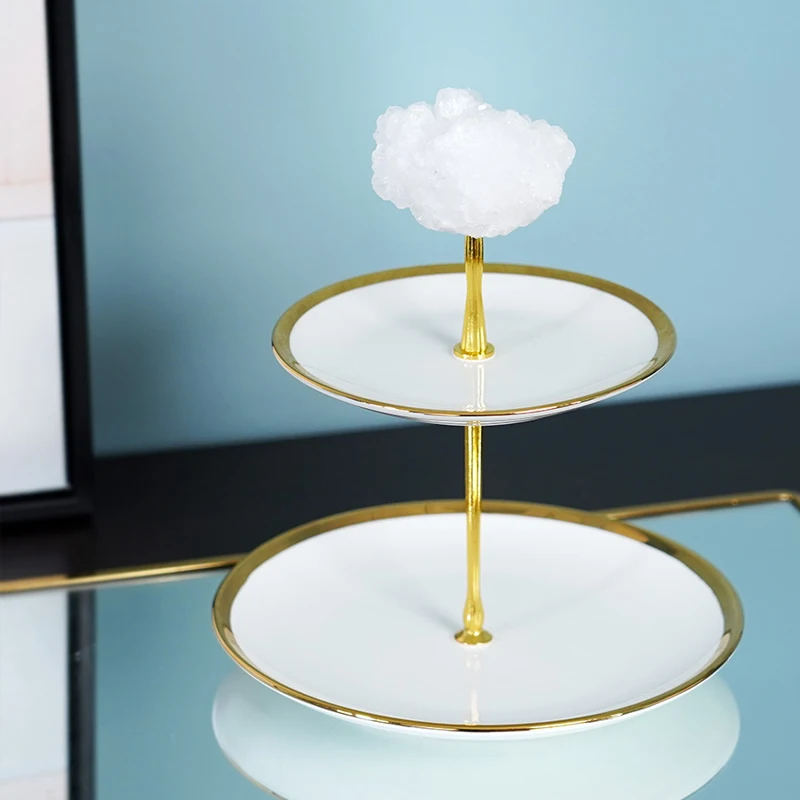 Home Modern White Agate Ceramic Double-layer Cake Plate Afternoon Tea Snack Plate Fruit Plate Light Luxury Dessert Table
Home Modern White Agate Ceramic Double-layer Cake Plate Afternoon Tea Snack Plate Fruit Plate Light Luxury Dessert Table