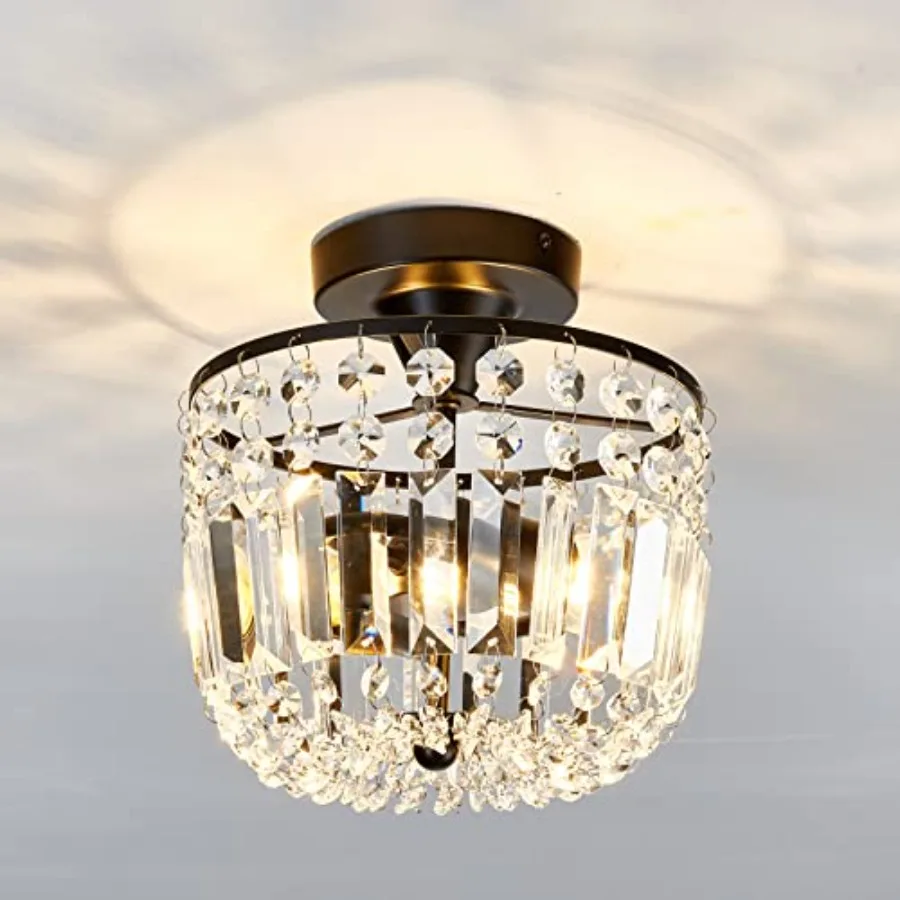 Small Crystal Chandelier 2- Lights Modern Semi Flush Mount Ceiling Light Fixture for Hallway Kitchen Foyer Black
Small Crystal Chandelier 2- Lights Modern Semi Flush Mount Ceiling Light Fixture for Hallway Kitchen Foyer Black