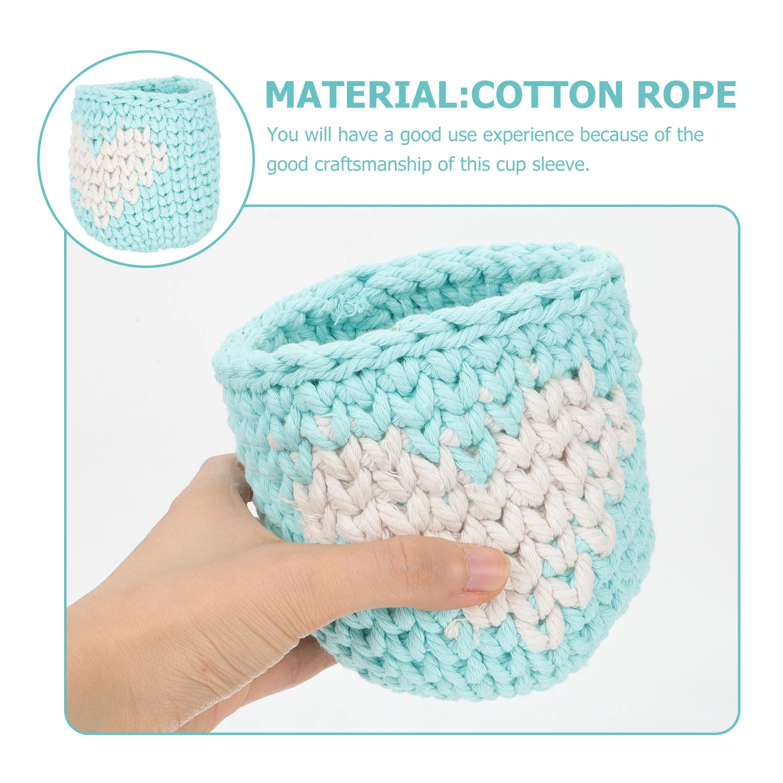 Cup Sleeve Set Knitted Cotton Rope Protector Anti Scald Cover Glassware Handmade Function Bottle Coffee Mug
Cup Sleeve Set Knitted Cotton Rope Protector Anti Scald Cover Glassware Handmade Function Bottle Coffee Mug