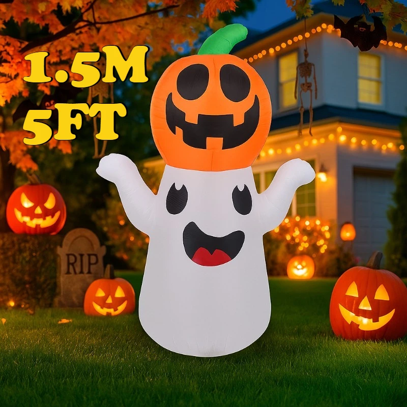 5FT Holiday Lighting Ghost Pumpkin Halloween Decortaion Built-in LED Lights Outdoor Yard Halloween Inflatable Model Garden Decor
5FT Holiday Lighting Ghost Pumpkin Halloween Decortaion Built-in LED Lights Outdoor Yard Halloween Inflatable Model Garden Decor