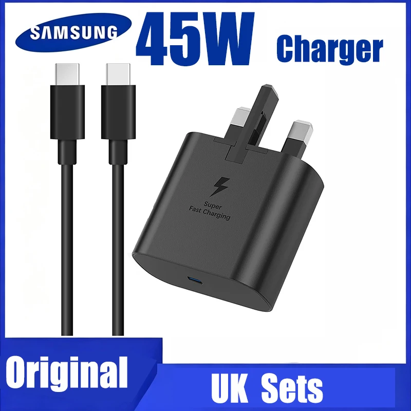 Original SAMSUNG 45W PD USB-C Super Fast Charger EP-TA845 UK Plug Adapter For GALAXY Z Flip Fold 6 5 S25 S23 s24 S21 S22 Ultra
Original SAMSUNG 45W PD USB-C Super Fast Charger EP-TA845 UK Plug Adapter For GALAXY Z Flip Fold 6 5 S25 S23 s24 S21 S22 Ultra