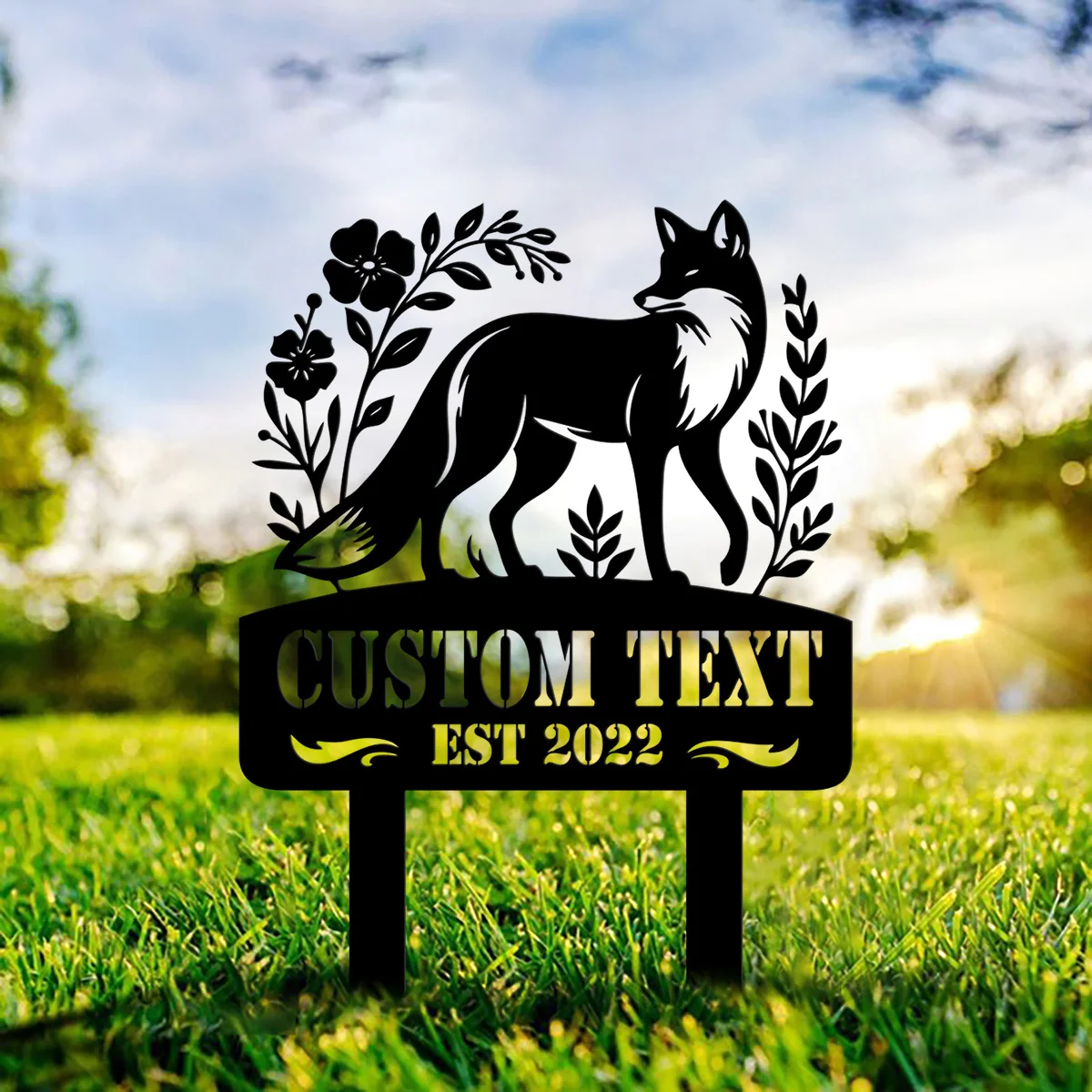 Custom Personalized Fox Sign with Stake, Metal Fox Sign, Fox Decor, Fox Lover Gift, Fox Cabin Sign, Farm Sign, Garden Decor
Custom Personalized Fox Sign with Stake, Metal Fox Sign, Fox Decor, Fox Lover Gift, Fox Cabin Sign, Farm Sign, Garden Decor