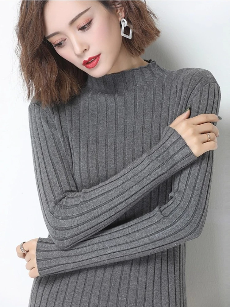 Female All-match Knitted Sweaters Women's Sweater Fashion Autumn Winter 2025 Slim Turtleneck Sweater Soft Solid Slim Pullovers
Female All-match Knitted Sweaters Women's Sweater Fashion Autumn Winter 2025 Slim Turtleneck Sweater Soft Solid Slim Pullovers