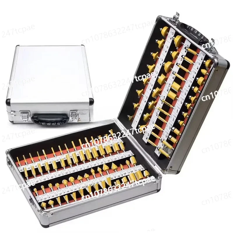 For Electric Edge Trimmer 100Pcs/set 1/4" Shank 6.35Mm Tungsten Carbide Router Drill Bit Woodworking Router Set carpentry suit
For Electric Edge Trimmer 100Pcs/set 1/4" Shank 6.35Mm Tungsten Carbide Router Drill Bit Woodworking Router Set carpentry suit