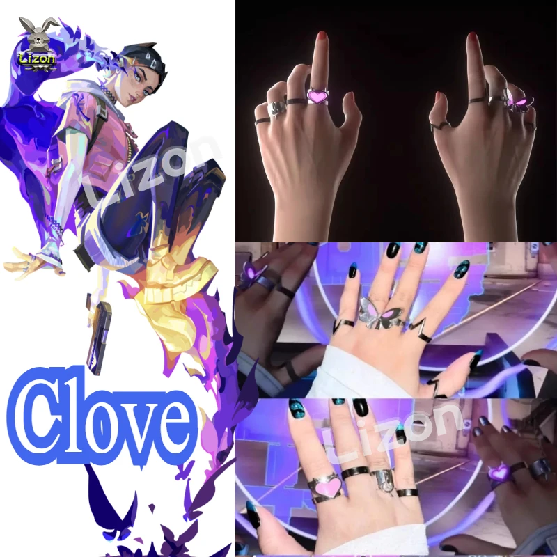 Игра VALORANT Clove Кольца для косплея Не мертвые, но кольца Impression Ring Кольцо для гвоздики Хэллоуин Карнавальная вечеринка Рождественский наряд Опора
Игра VALORANT Clove Кольца для косплея Не мертвые, но кольца Impression Ring Кольцо для гвоздики Хэллоуин Карнавальная вечеринка Рождественский наряд Опора