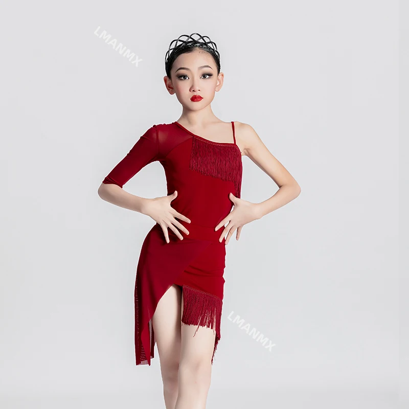 New children's Latin dance costumes for autumn and winter, girls' Western style training and performance costumes
New children's Latin dance costumes for autumn and winter, girls' Western style training and performance costumes