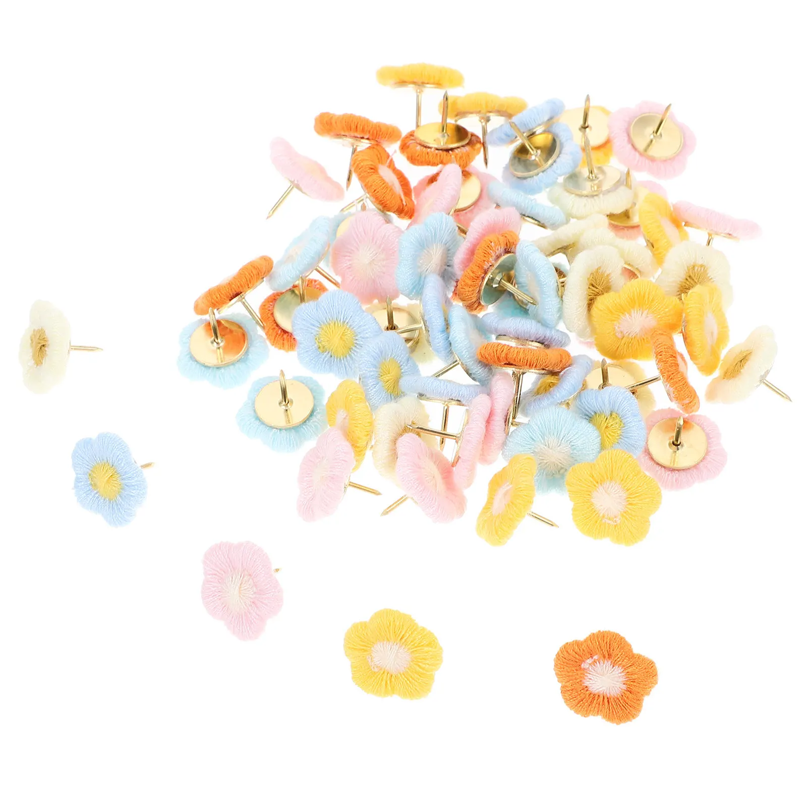 60Pcs Flower Shaped Thumb Tacks Delicate Convenient Multi-Function Push Pins for Geography Lessons Travel Photos Art Crafts Home
60Pcs Flower Shaped Thumb Tacks Delicate Convenient Multi-Function Push Pins for Geography Lessons Travel Photos Art Crafts Home