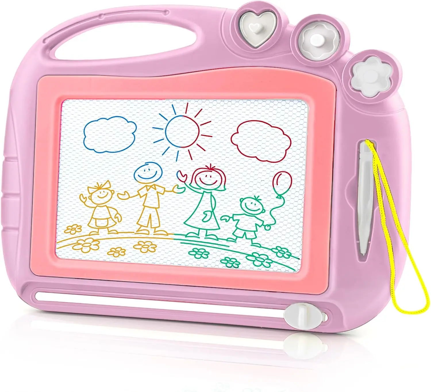 Toddler Magnetic Drawing Board for Ages 1-3, Doodle Sketch Pad with Erasable Pen and Stamps, Portable Travel Toy for Boys Girls
Toddler Magnetic Drawing Board for Ages 1-3, Doodle Sketch Pad with Erasable Pen and Stamps, Portable Travel Toy for Boys Girls