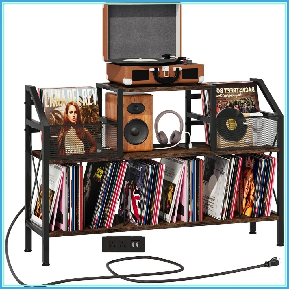 Record Player Stand Holds 500 Albums, Turntable Cabinet with Vinyl Storage, Rustic Brown
Record Player Stand Holds 500 Albums, Turntable Cabinet with Vinyl Storage, Rustic Brown