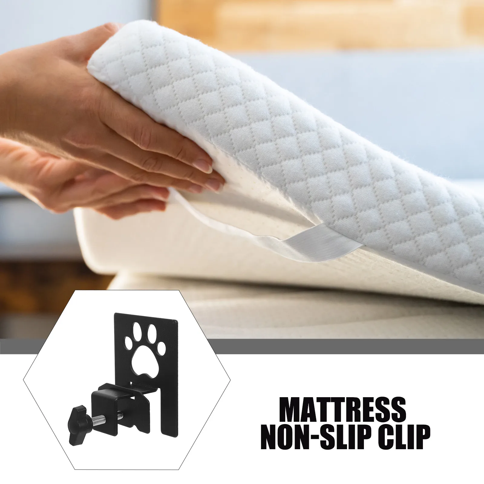4Pcs Anti Slip Mattress Gripper Set Cute Paw Shape Adjustable Non Slip Bed Frame Gasket for Memory Foam Thin Mattresses Mattress
4Pcs Anti Slip Mattress Gripper Set Cute Paw Shape Adjustable Non Slip Bed Frame Gasket for Memory Foam Thin Mattresses Mattress