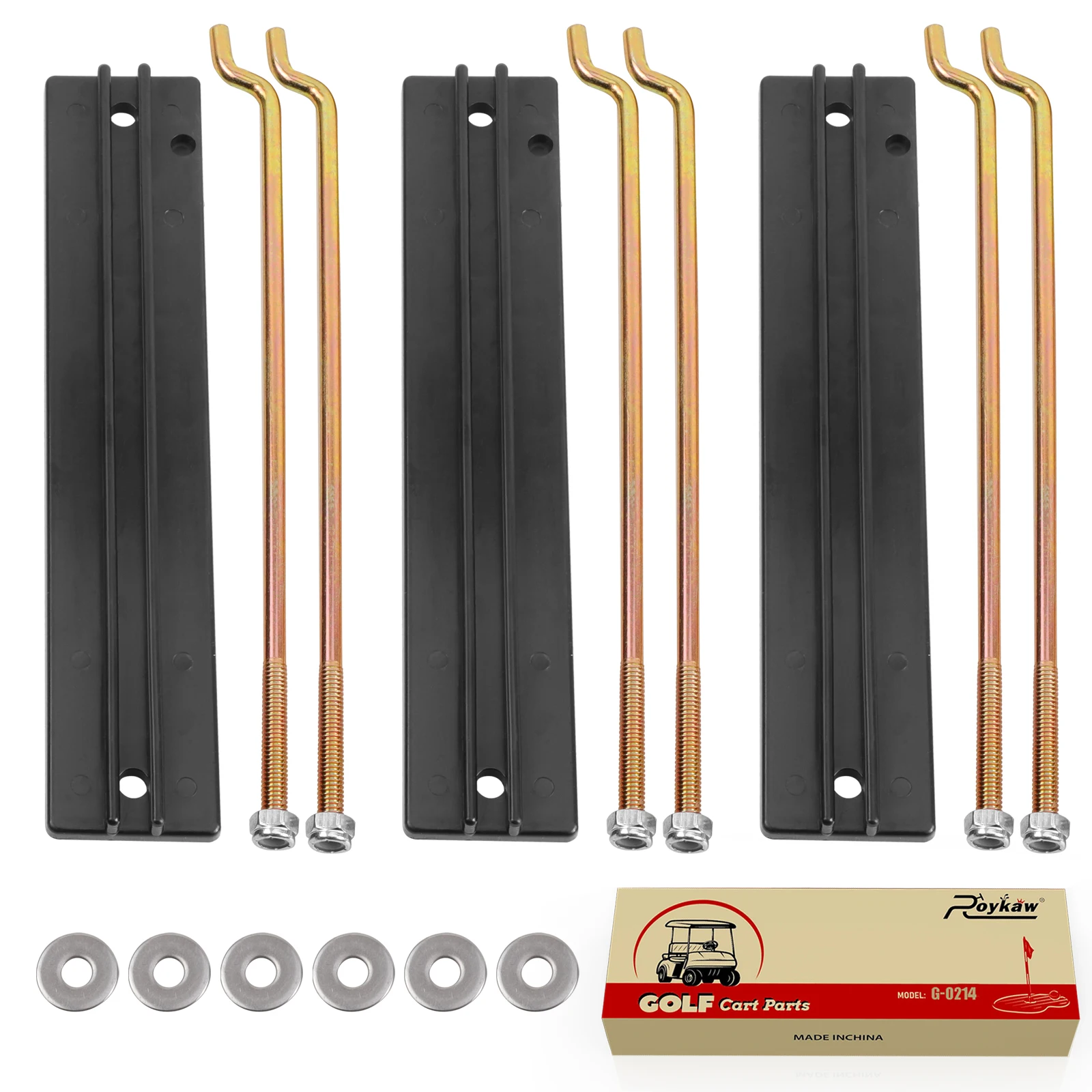 Roykaw Golf Cart Battery Hold Down w/Rods Kit for Club Car DS and Carryall 1998-2005, Replaces # 1013683, 101090801
Roykaw Golf Cart Battery Hold Down w/Rods Kit for Club Car DS and Carryall 1998-2005, Replaces # 1013683, 101090801