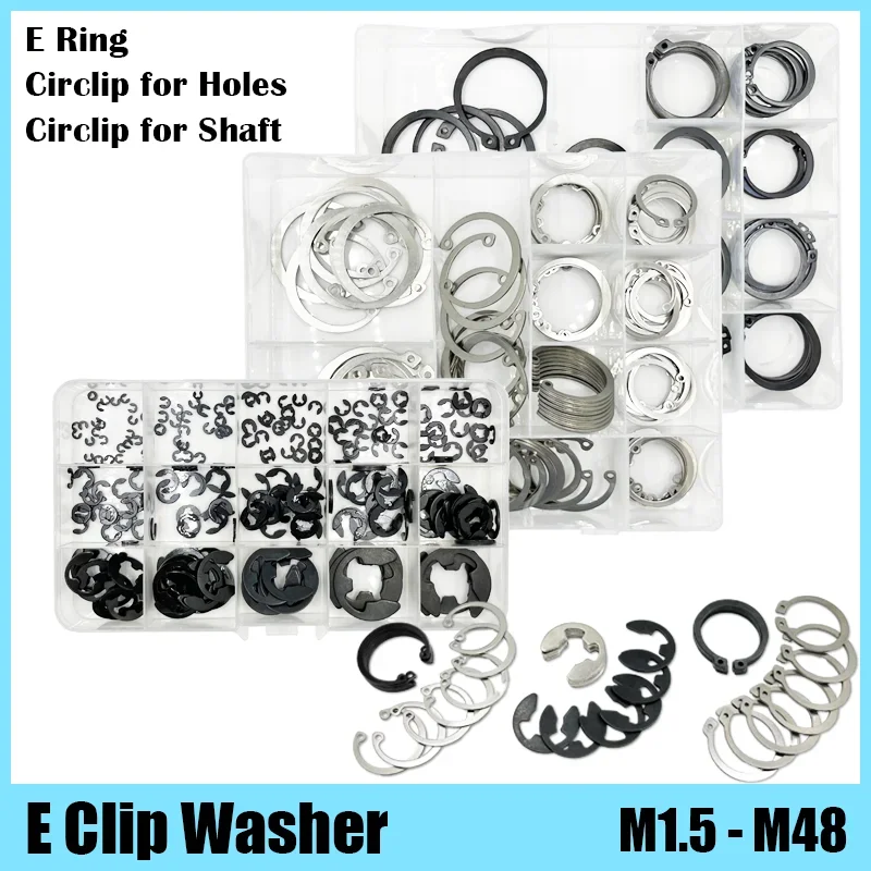 E Clip Washer Circlip for Hole 304 Stainless Steel 65 Manganese Steel Inner Circlip C Type External Retaining Clip For Shaft Set
E Clip Washer Circlip for Hole 304 Stainless Steel 65 Manganese Steel Inner Circlip C Type External Retaining Clip For Shaft Set