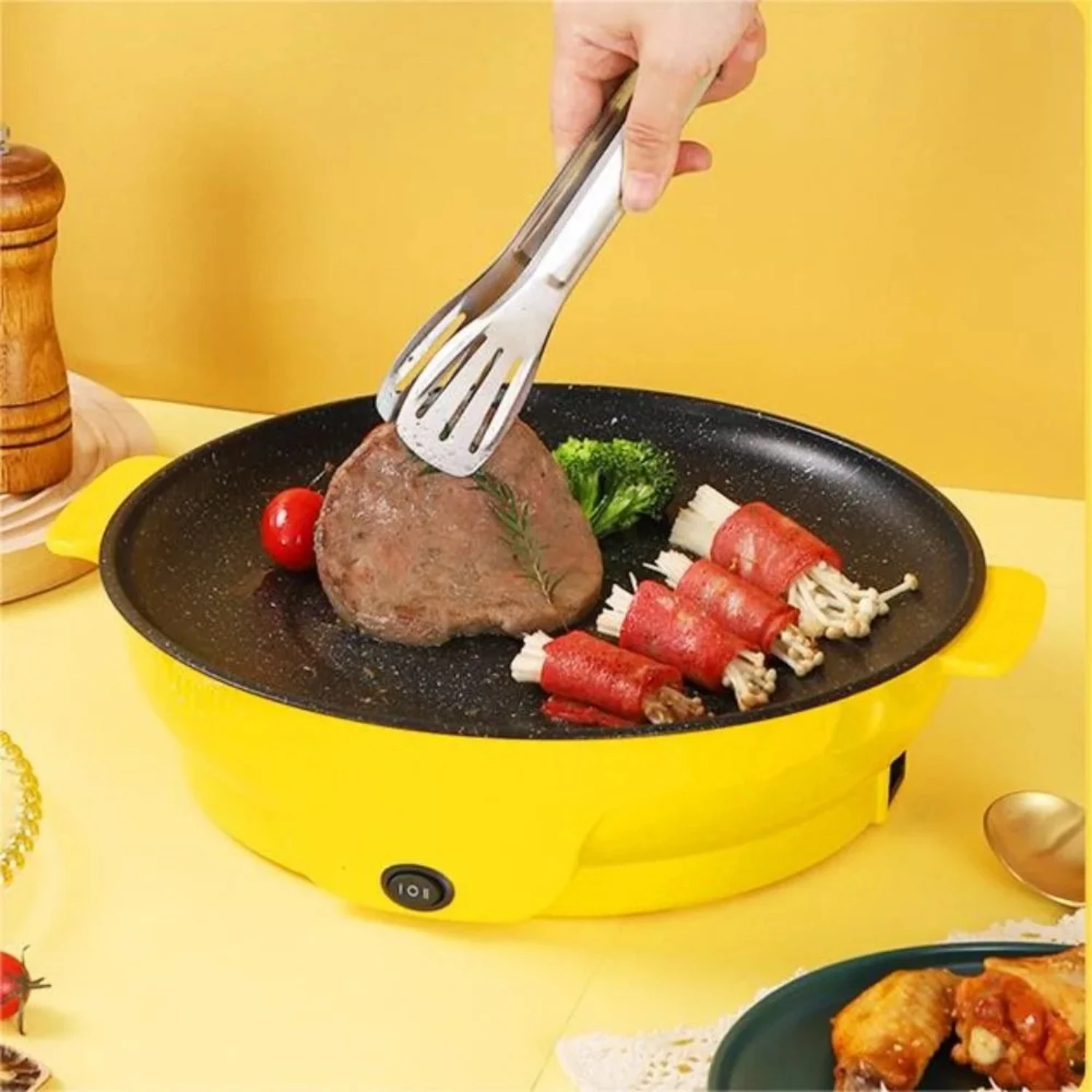 20/26/30cm Multifunctional Non-stick Baking Roast Pot for Steak, 220V Hot Pot Frying Pan with Binaural Handle
20/26/30cm Multifunctional Non-stick Baking Roast Pot for Steak, 220V Hot Pot Frying Pan with Binaural Handle