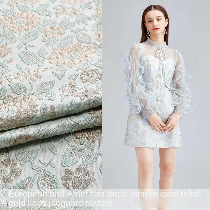 Jacquard Brocade Fabric European-style Gold Embossed Trench Coat Women's Fabrics Brand Fashion Design Material Wholesale Cloth
Jacquard Brocade Fabric European-style Gold Embossed Trench Coat Women's Fabrics Brand Fashion Design Material Wholesale Cloth