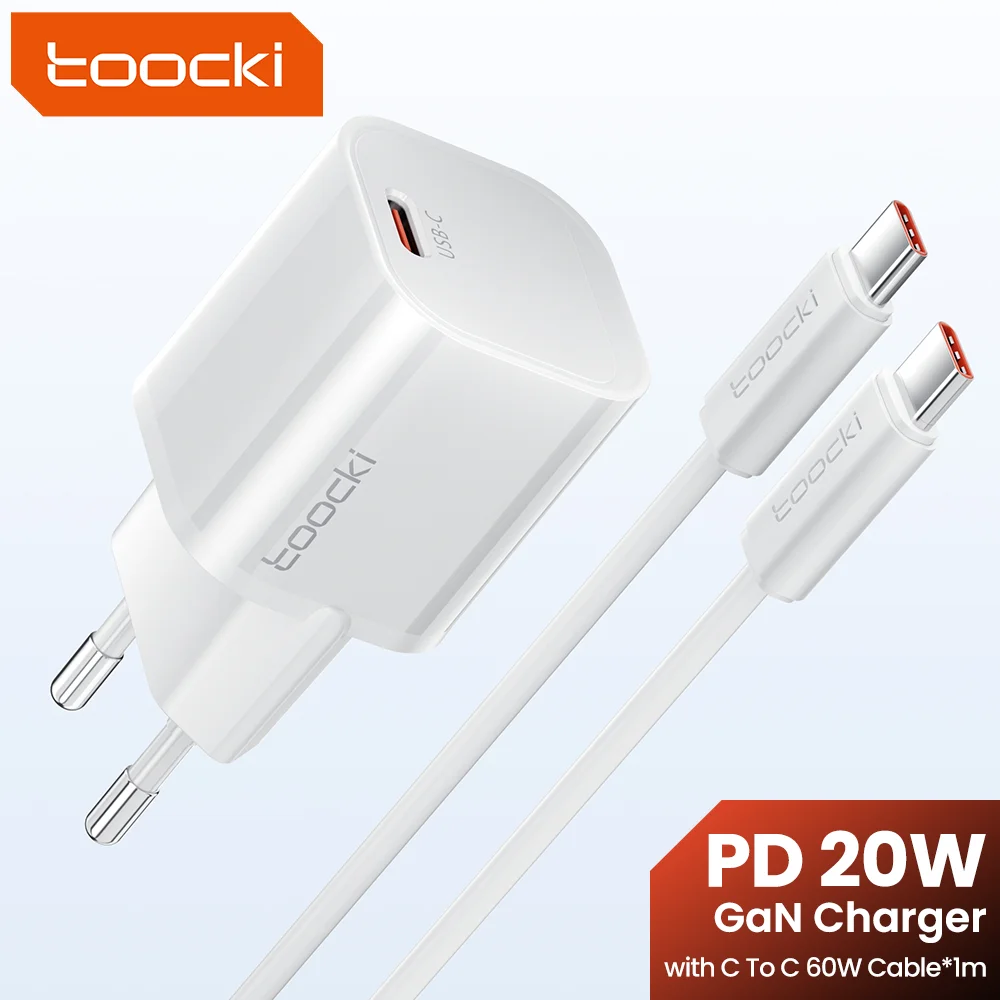 Toocki PD 20W Type C GaN Charger Fast Charging For iPhone 16 15 Pro Max Samsung Xiaomi Mini KR Plug USB-C Charger With 60W Cable
Toocki PD 20W Type C GaN Charger Fast Charging For iPhone 16 15 Pro Max Samsung Xiaomi Mini KR Plug USB-C Charger With 60W Cable