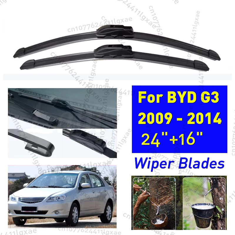2pcs Front Windshield Wiper Blades For BYD G3 2009 - 2014 2010 2011 2012 2013 Windscreen Window Accessories 24"+16"
2pcs Front Windshield Wiper Blades For BYD G3 2009 - 2014 2010 2011 2012 2013 Windscreen Window Accessories 24"+16"