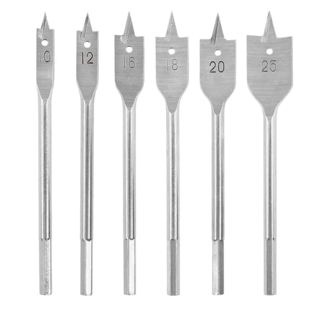 6pcs Spade drill bit set Flat drill bit Wood hole saw Woodworking drill bit tool compatible with multiple machines
6pcs Spade drill bit set Flat drill bit Wood hole saw Woodworking drill bit tool compatible with multiple machines