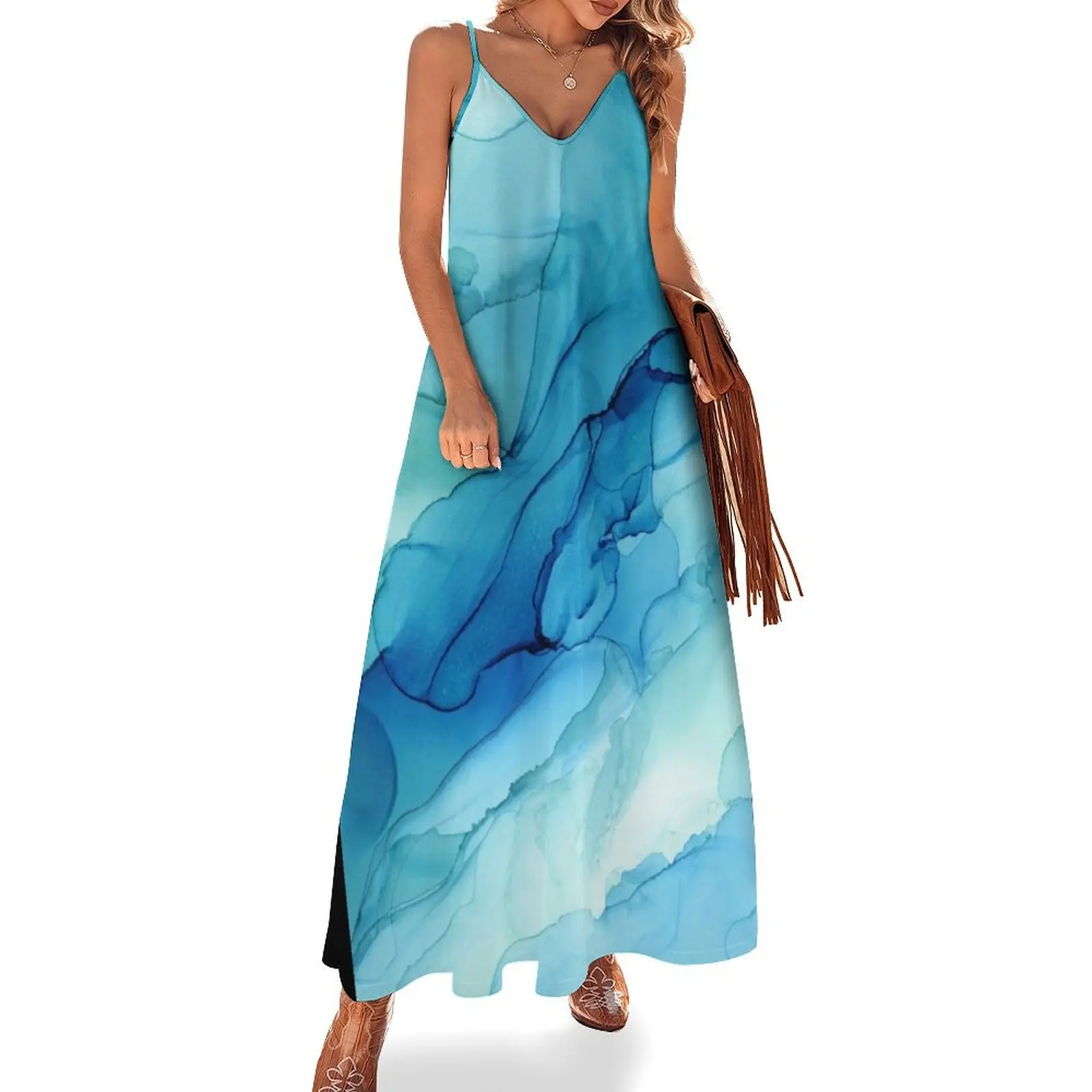 Blue Emerald Water Ombre Abstract Ink Sleeveless Dress prom dress 2024 dress dresses
Blue Emerald Water Ombre Abstract Ink Sleeveless Dress prom dress 2024 dress dresses