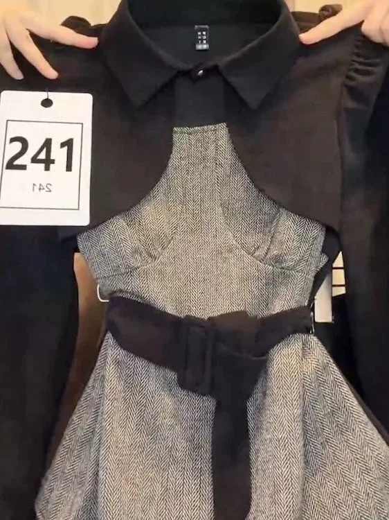 Korean Sle Long Sve Ne Splice Slim Fit Women's irt Faionable Color Blo High Waist Design Autumn New Arrival
Korean Sle Long Sve Ne Splice Slim Fit Women's irt Faionable Color Blo High Waist Design Autumn New Arrival