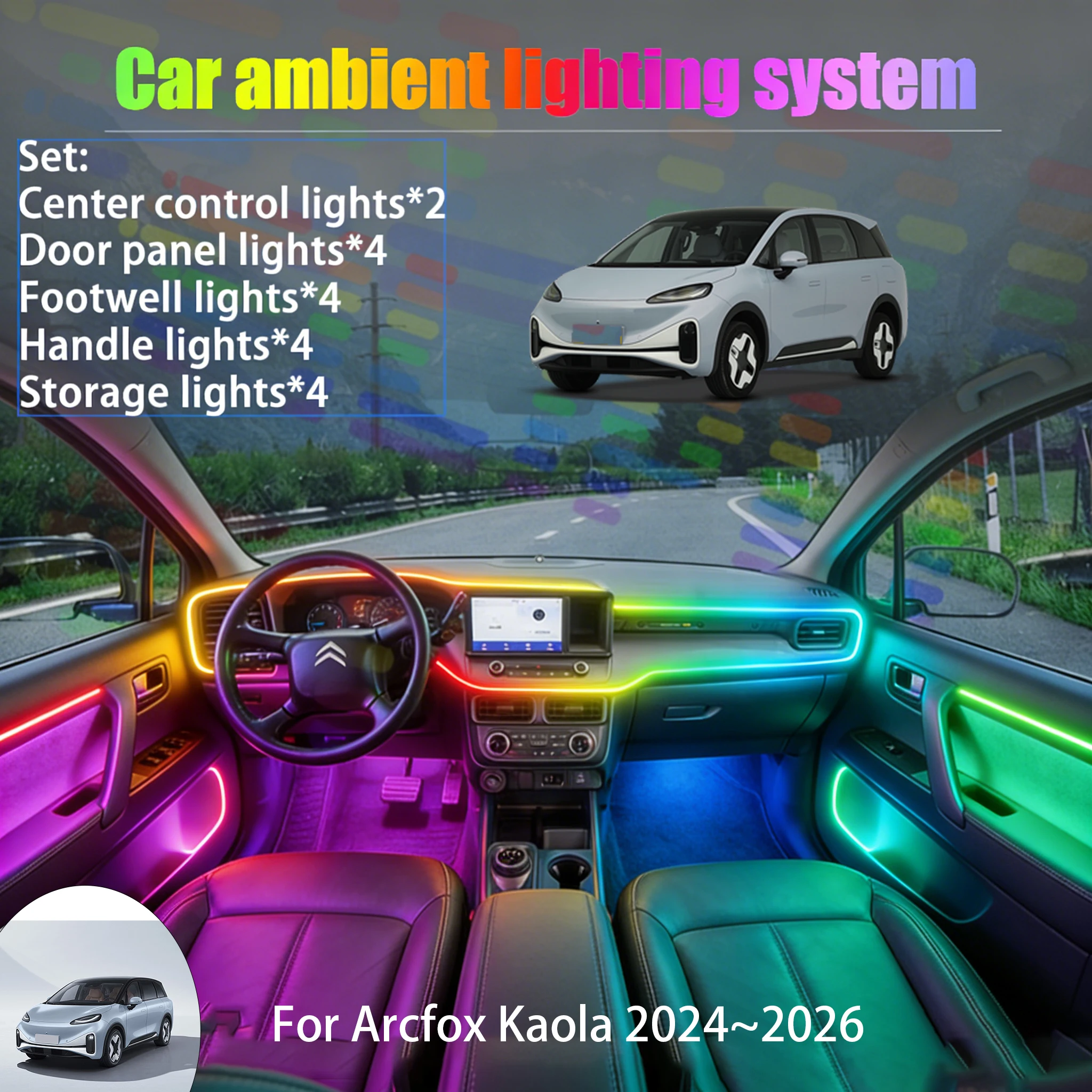 Для Arcfox Kaola 2024~2026: Комплект светодиодной подсветки салона и багажника 2/18 в 1, USB RGB, с эффектом бегущих огней, автозапчасти
Для Arcfox Kaola 2024~2026: Комплект светодиодной подсветки салона и багажника 2/18 в 1, USB RGB, с эффектом бегущих огней, автозапчасти