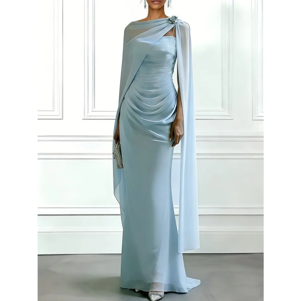 Customized 3D Floral Mother of Birde Dresses 2026 for Women Wedding Boat Neck Evening Dress Chiffon Cap Sleeve Prom Party Gowns
Customized 3D Floral Mother of Birde Dresses 2026 for Women Wedding Boat Neck Evening Dress Chiffon Cap Sleeve Prom Party Gowns