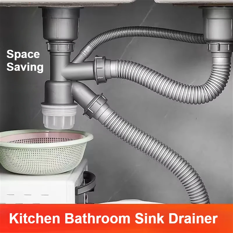 Kitchen Vegetable Washing Basin Downcomer Sink Double Trough Basin Drainer Deodorant Fittings Downcomer Drain Pipe Set
Kitchen Vegetable Washing Basin Downcomer Sink Double Trough Basin Drainer Deodorant Fittings Downcomer Drain Pipe Set