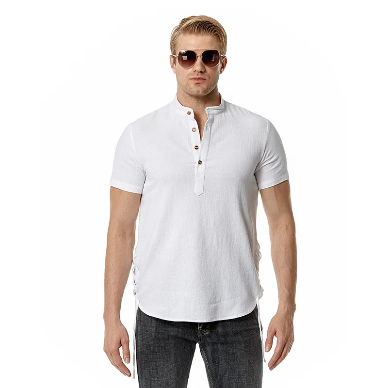4 Colors!2023 Summer New Men's Cotton Hemp Henry Neck Beach Shirt High Quality Casual Solid T-shirts
4 Colors!2023 Summer New Men's Cotton Hemp Henry Neck Beach Shirt High Quality Casual Solid T-shirts