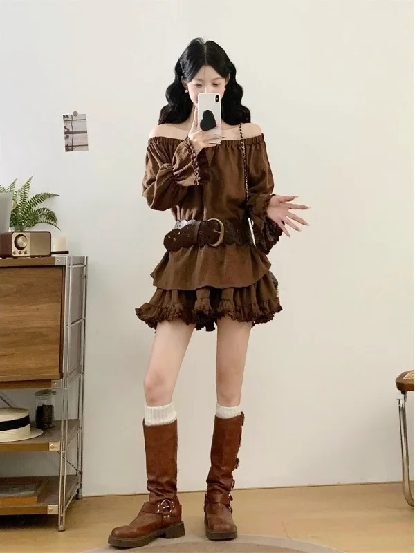 plus Size Fashion Set High Waist Shoulder Long Sleeve Shirt Half Body Short Skirt Korean Style Loose Fit A-Line Skirt
plus Size Fashion Set High Waist Shoulder Long Sleeve Shirt Half Body Short Skirt Korean Style Loose Fit A-Line Skirt