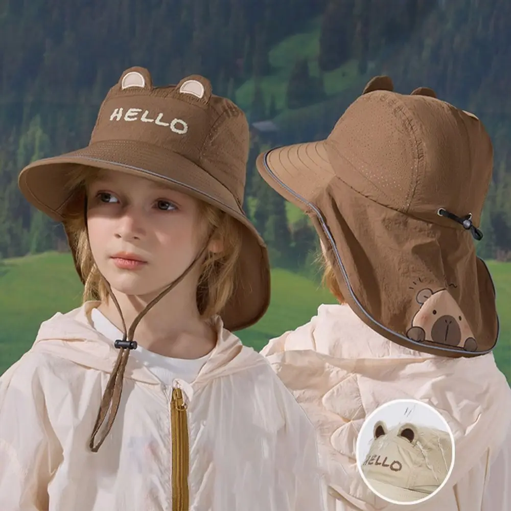 Breathable Wide Brim Cartoon Kids Sun Hat Neck Protection Shawl Lightweight Baby Summer Hat Children's Fisherman Hat 4-8 Years
Breathable Wide Brim Cartoon Kids Sun Hat Neck Protection Shawl Lightweight Baby Summer Hat Children's Fisherman Hat 4-8 Years